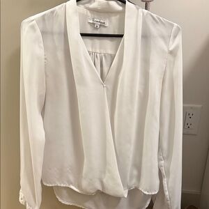 Glamorous Ivory Wrap Blouse